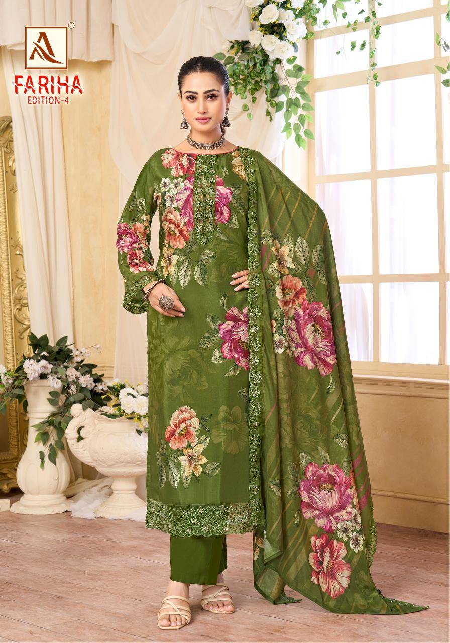 Alok suit fariha-4 Wholesale Dress materials market in mumbai